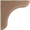 Ekena Millwork 1 3/4"W x 5 1/2"D x 5 1/2"H Eaton Wood Vintage Decor Bracket, Weathered Brown BKTWD02X06X06EABR - alternate 3